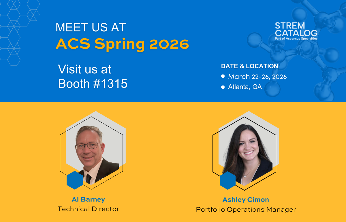 Meet us at ACS Spring 2026 Strem Catalog